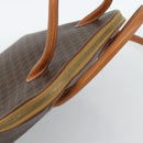 CELINE Macadam Canvas Hand Bag PVC Leather 2way Brown Gold Auth 188224SAV-6