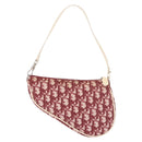 Christian Dior Saddle Pouch PVC Red Silver Auth 188225SAV-2