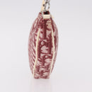 Christian Dior Saddle Pouch PVC Red Silver Auth 188225SAV-3