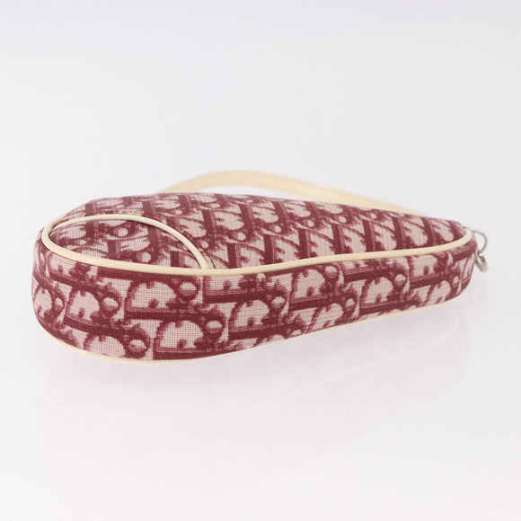 Christian Dior Saddle Pouch PVC Red Silver Auth 188225SAV