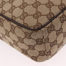 GUCCI GG Canvas Shoulder Bag Beige Silver 122759 Auth 188226A-11