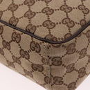 GUCCI GG Canvas Shoulder Bag Beige Silver 122759 Auth 188226A-12