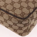 GUCCI GG Canvas Shoulder Bag Beige Silver 122759 Auth 188226A-13