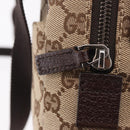 GUCCI GG Canvas Shoulder Bag Beige Silver 122759 Auth 188226A-15