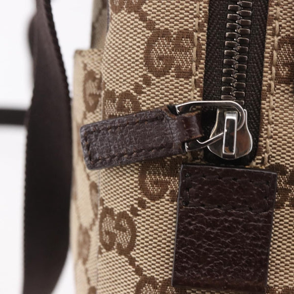 GUCCI GG Canvas Shoulder Bag Beige Silver 122759 Auth 188226A