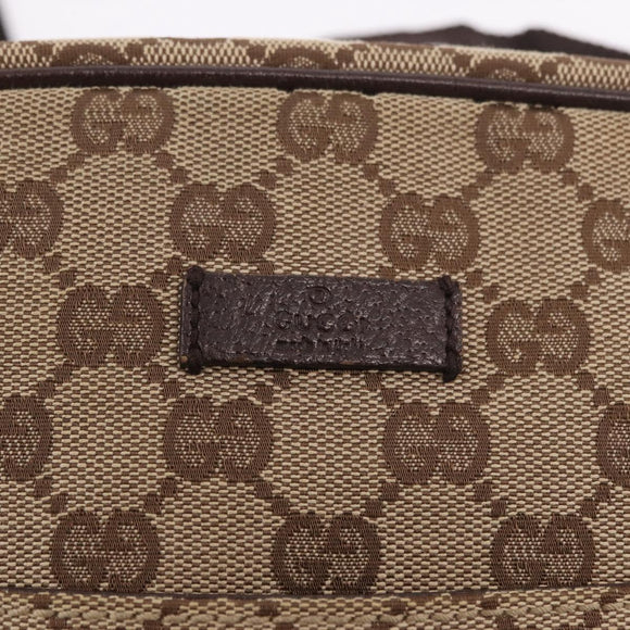 GUCCI GG Canvas Shoulder Bag Beige Silver 122759 Auth 188226A
