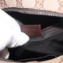 GUCCI GG Canvas Shoulder Bag Beige Silver 122759 Auth 188226A-24
