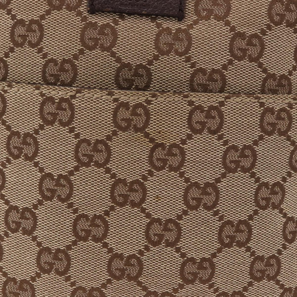 GUCCI GG Canvas Shoulder Bag Beige Silver 122759 Auth 188226A