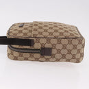 GUCCI GG Canvas Shoulder Bag Beige Silver 122759 Auth 188226A-6