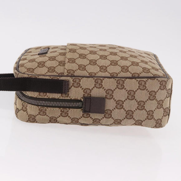 GUCCI GG Canvas Shoulder Bag Beige Silver 122759 Auth 188226A