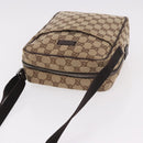GUCCI GG Canvas Shoulder Bag Beige Silver 122759 Auth 188226A-7