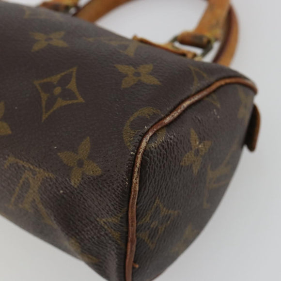 LOUIS VUITTON Monogram Mini Speedy Hand Bag M41534 LV Auth 188228