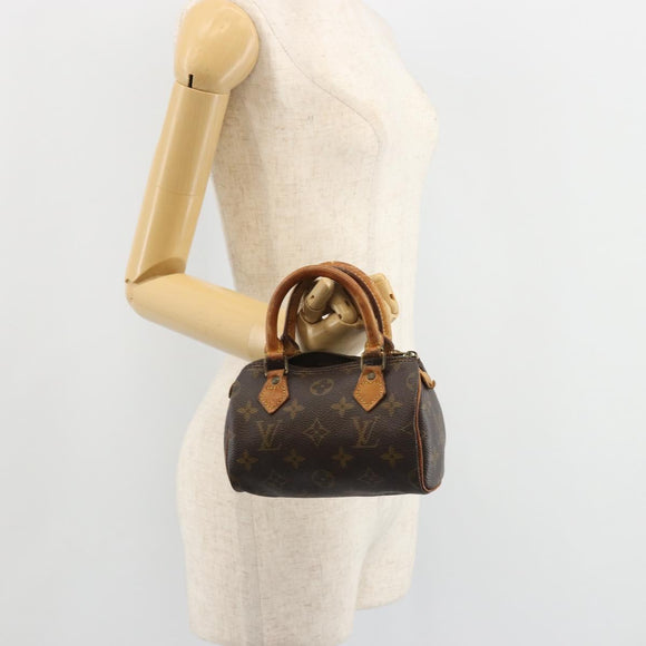 LOUIS VUITTON Monogram Mini Speedy Hand Bag M41534 LV Auth 188228