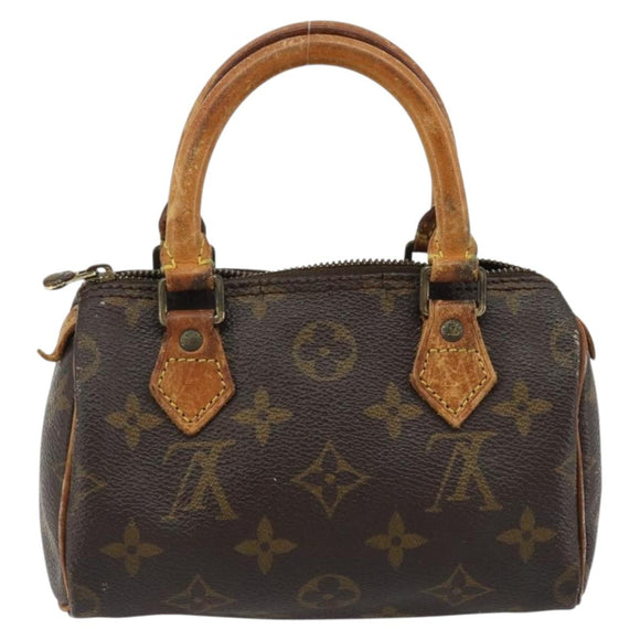 LOUIS VUITTON Monogram Mini Speedy Hand Bag M41534 LV Auth 188228