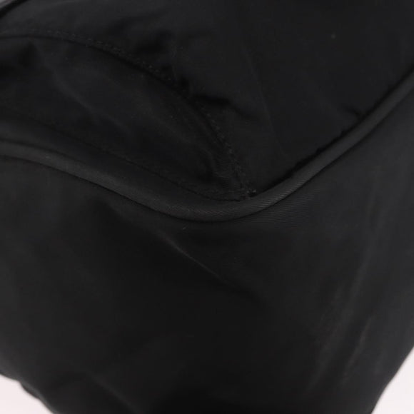 PRADA Shoulder Bag Nylon Black Silver Auth 188230