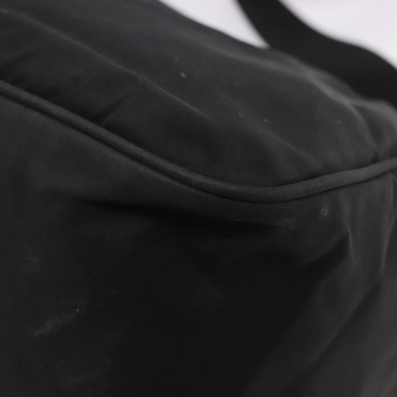 PRADA Shoulder Bag Nylon Black Silver Auth 188230