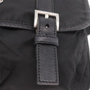 PRADA Shoulder Bag Nylon Black Silver Auth 188230-15