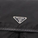 PRADA Shoulder Bag Nylon Black Silver Auth 188230-16