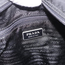 PRADA Shoulder Bag Nylon Black Silver Auth 188230-20