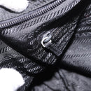 PRADA Shoulder Bag Nylon Black Silver Auth 188230-26