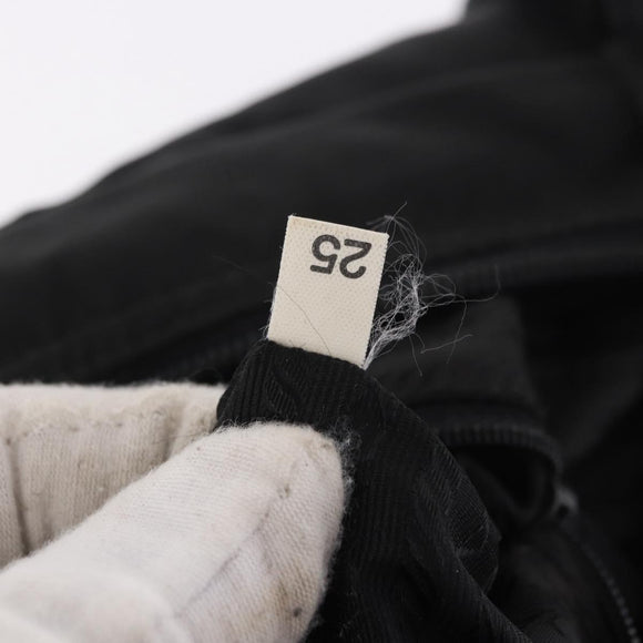 PRADA Shoulder Bag Nylon Black Silver Auth 188230