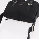 PRADA Shoulder Bag Nylon Black Silver Auth 188230-6