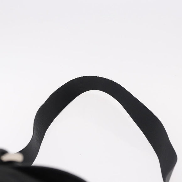 PRADA Shoulder Bag Nylon Black Silver Auth 188230