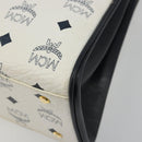 MCM Vicetos Logogram Hand Bag PVC Leather White Gold Auth 188231-16