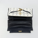MCM Vicetos Logogram Hand Bag PVC Leather White Gold Auth 188231-10