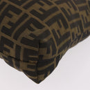 FENDI Zucca Canvas Tote Bag Black Brown Auth 188232-17