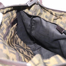 FENDI Zucca Canvas Tote Bag Black Brown Auth 188232-20