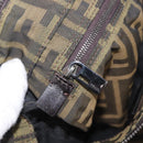 FENDI Zucca Canvas Tote Bag Black Brown Auth 188232-21