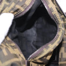 FENDI Zucca Canvas Tote Bag Black Brown Auth 188232-22