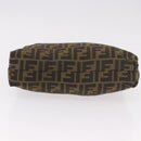 FENDI Zucca Canvas Tote Bag Black Brown Auth 188232-5