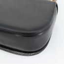 GUCCI Bamboo Hand Bag Leather 2way Black Gold 000 2046 0188 Auth 188235V-12