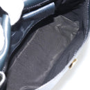 Christian Dior Hand Bag Leather Navy Gold Auth 188236A-11