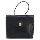 Christian Dior Hand Bag Leather Navy Gold Auth 188236A-13