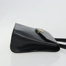 Christian Dior Hand Bag Leather Navy Gold Auth 188236A-3