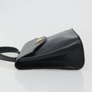 Christian Dior Hand Bag Leather Navy Gold Auth 188236A-4