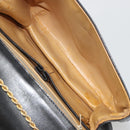 CELINE Chain Shoulder Bag Leather Black Gold Auth 188237-11