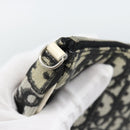 Christian Dior Trotter Canvas Saddle Pouch PVC Black Silver Auth 188238-14