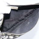 Christian Dior Trotter Canvas Saddle Pouch PVC Black Silver Auth 188238-16