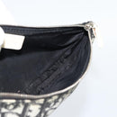 Christian Dior Trotter Canvas Saddle Pouch PVC Black Silver Auth 188238-17