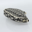 Christian Dior Trotter Canvas Saddle Pouch PVC Black Silver Auth 188238-4