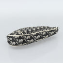 Christian Dior Trotter Canvas Saddle Pouch PVC Black Silver Auth 188238-7