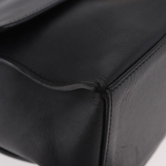 BALENCIAGA Afternoon Shoulder Bag Leather Black Gold 293862 Auth 188241