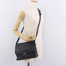 BALENCIAGA Afternoon Shoulder Bag Leather Black Gold 293862 Auth 188241-25