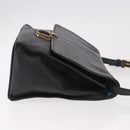 BALENCIAGA Afternoon Shoulder Bag Leather Black Gold 293862 Auth 188241-3