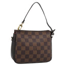 LOUIS VUITTON Damier Ebene Trousse Make Up Pouch N51982 LV Auth 188242A-1