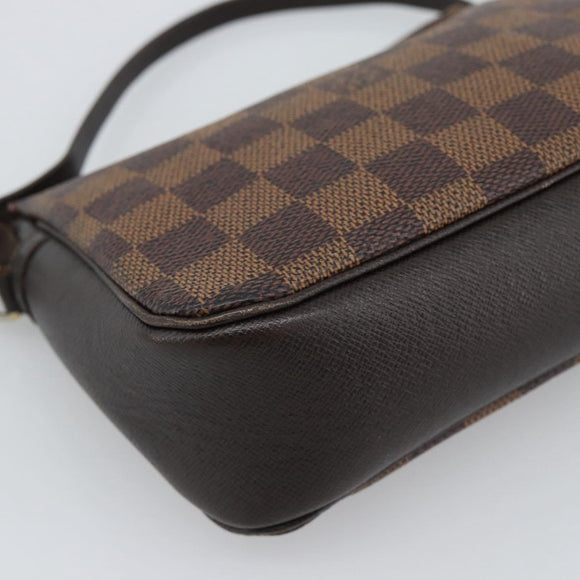 LOUIS VUITTON Damier Ebene Trousse Make Up Pouch N51982 LV Auth 188242A